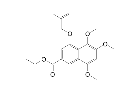 Ethyl 5,6,8-trimethoxy-4-(2-methylprop-2-enyloxy)-2-naphthoate