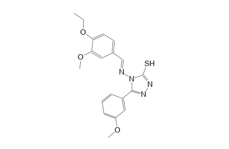 4-{[(E)-(4-ethoxy-3-methoxyphenyl)methylidene]amino}-5-(3-methoxyphenyl)-4H-1,2,4-triazole-3-thiol