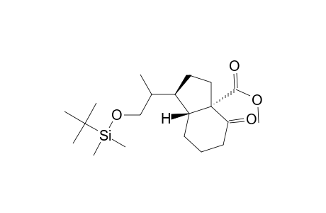 3aH-Indene-3a-carboxylic acid, 1-[2-[[(1,1-dimethylethyl)dimethylsilyl]oxy]-1-methylethyl]octahydro-4-oxo-, methyl ester, [1.alpha.(R*),3a.alpha.,7a.beta.]-(.+-.)-