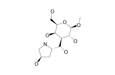 METHYL-3-DEOXY-3-[(1'R)-2',3',5'-TRIDEOXY-2',5'-IMINO-L-ERYTHRO-PENTITOL-1'-C-YL]-BETA-D-GALACTOPYRANOSIDE