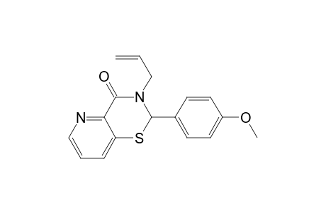 4H-Pyrido[3,2-e]-1,3-thiazin-4-one, 2,3-dihydro-2-(4-methoxyphenyl)-3-(2-propenyl)-