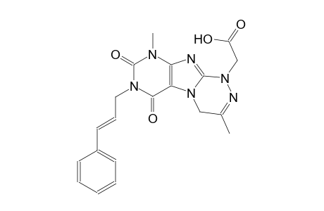 [1,2,4]triazino[3,4-f]purine-1-acetic acid, 1,4,6,7,8,9-hexahydro-3,9-dimethyl-6,8-dioxo-7-[(2E)-3-phenyl-2-propenyl]-