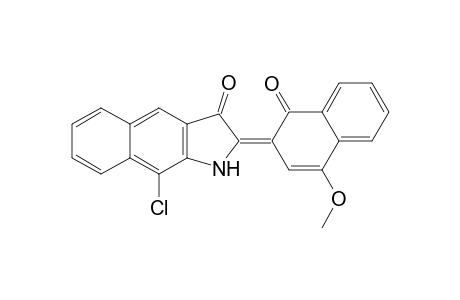 3H-Benz[f]indol-3-one, 9-chloro-1,2-dihydro-2-(4-methoxy-1-oxo-2(1H)-naphthalenylidene)-