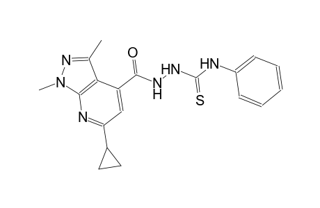 2-[(6-cyclopropyl-1,3-dimethyl-1H-pyrazolo[3,4-b]pyridin-4-yl)carbonyl]-N-phenylhydrazinecarbothioamide