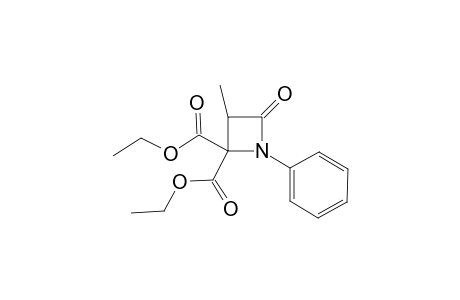 Diethyl 3-methyl-4-oxo-1-phenylazetidine-2,2-dicarboxylate