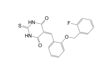 4,6(1H,5H)-pyrimidinedione, 5-[[2-[(2-fluorophenyl)methoxy]phenyl]methylene]dihydro-2-thioxo-