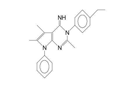 3,7-Dihydro-3-(4-ethyl-phenyl)-7-phenyl-2,5,6-trimethyl-4H-pyrrolo(2,3-D)pyrimidin-4-imine