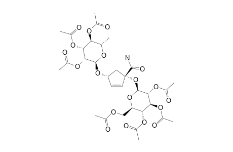 (1S,4R)-1-(BETA-D-GLUCOPYRANOSYLOXY)-4-(6-DEOXY-BETA-D-GLUCOPYRANOSYLOXY)-2-CYCLOPENTENE-1-CARBOXAMIDE-HEPTAACETATE