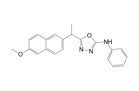 5-[1-(6-methoxy-2-naphthyl)ethyl]-N-phenyl-1,3,4-oxadiazol-2-amine