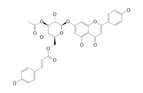 APIGENIN-7-O-(3''-ACETYL-6''-E-PARA-COUMAROYL-BETA-D-GLUCOPYRANOSIDE)