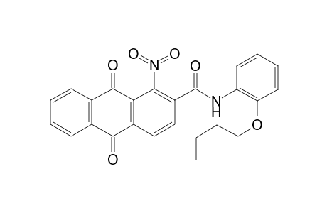 N-(2-butoxyphenyl)-1-nitro-9,10-bis(oxidanylidene)anthracene-2-carboxamide