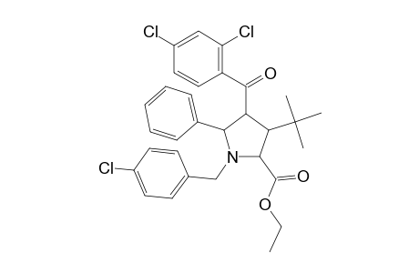 Proline, 1-[(4-chlorophenyl)methyl]-4-(2,4-dichlorobenzoyl)-3-(1,1-dimethylethyl)-5-phenyl-, ethyl ester