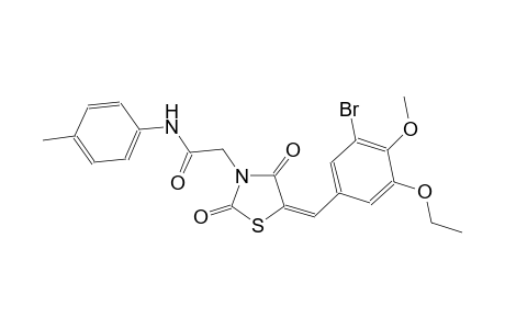 2-[(5E)-5-(3-bromo-5-ethoxy-4-methoxybenzylidene)-2,4-dioxo-1,3-thiazolidin-3-yl]-N-(4-methylphenyl)acetamide