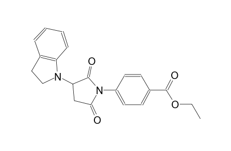 ethyl 4-[3-(2,3-dihydro-1H-indol-1-yl)-2,5-dioxo-1-pyrrolidinyl]benzoate
