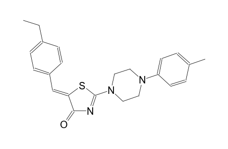 (5Z)-5-(4-ethylbenzylidene)-2-[4-(4-methylphenyl)-1-piperazinyl]-1,3-thiazol-4(5H)-one
