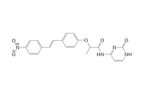 (E)-2-(4-(4-nitrostyryl)phenoxy)-N-(2-oxo-1,2-dihydropyrimidin-4-yl)propanamide