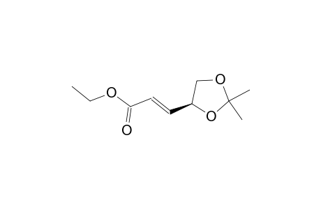 Ethyl (S)-(+)-3-(2,2-dimethyl-1,3-dioxolan-4-yl)-2-propenoate,predominantly trans