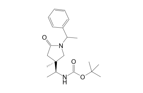 1,1-Dimethylethyl-{1(S)-[3'(S)-methyl-5'-oxo-1'-(1"-phenylethyl)-3'-pyrrolidinyl]ethyl carbamate