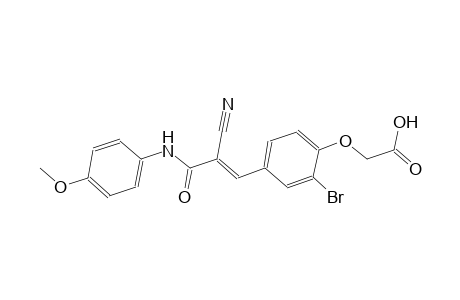 {2-bromo-4-[(1E)-2-cyano-3-(4-methoxyanilino)-3-oxo-1-propenyl]phenoxy}acetic acid