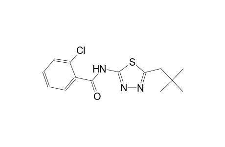 2-chloro-N-(5-neopentyl-1,3,4-thiadiazol-2-yl)benzamide