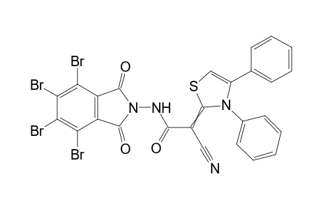 2-Cyano-2-(3,4-diphenylthiazol-2(3H)-ylidene)-N-(4,5,6,7-tetrabromo-1,3-dioxoisoindolin-2-yl)acetamide