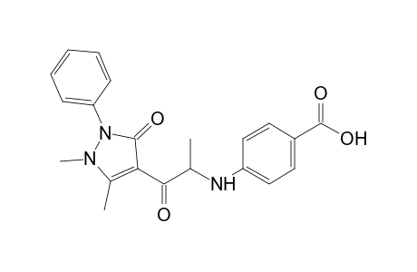 p-[(2-antipyrinyl-1-methyl-2-oxoethyl)amino]benzoic acid