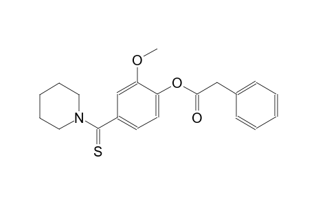 2-Methoxy-4-(1-piperidinylcarbothioyl)phenyl phenylacetate
