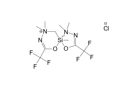 [N-(DIMETHYLAMINO)-TRIFLUOROACETIMIDATO-N,O]-[1-[(1.1-DIMETHYL-2-TRIFLUOROACETYL)-HYDRAZONIUM]-METHYL-C,O]-METHYLSILICON-(IV)-CHLORIDE