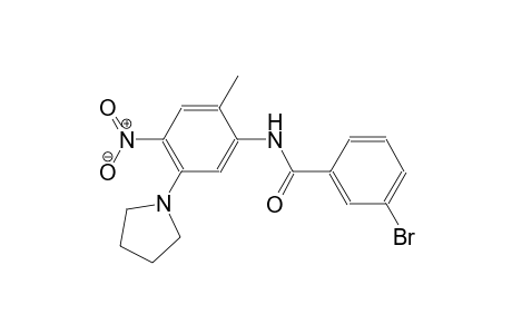 3-bromo-N-[2-methyl-4-nitro-5-(1-pyrrolidinyl)phenyl]benzamide