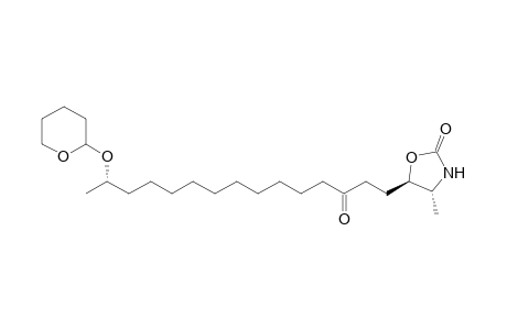 (4R,5R,14'S)-5-[3'-oxo-14'-(tetrahydropyran-2"-yloxy)pentadecyl]-4-methyl-2-oxazolidinone