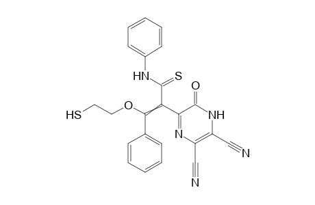 5-(2-(2'-Mercaptoethoxy)-2-phenyl-1-N-phenylthiocarbamoylethenyl)-6-oxo-1,6-dihydropyrazine-2,3-dicarbonitrile