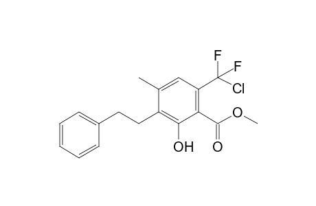 Methyl 6-[Chloro(difluoro)methyl]-2-hydroxy-4-methyl-3-(2-phenylethyl)benzoate