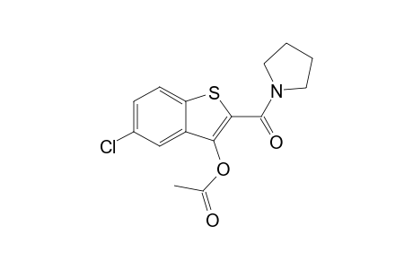 5-Chloro-2-(pyrrolidin-1-ylcarbonyl)benzo[b]thiophen-3-yl Acetate