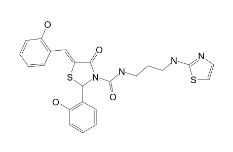 N-3-[[2-(2-HYDROXYPHENYL)-4-OXO-5-(2-HYDROXYBENZYLIDENE)-1,3-THIAZOLIDINE]-CARBAMYL]-PROPYL-2-AMINOTHIAZOLE