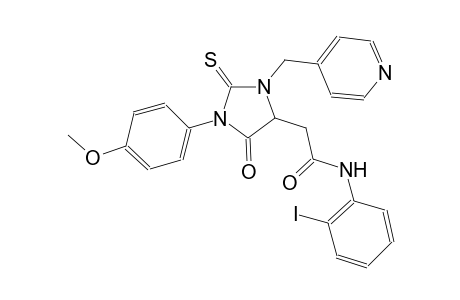 N-(2-iodophenyl)-2-[1-(4-methoxyphenyl)-5-oxo-3-(4-pyridinylmethyl)-2-thioxo-4-imidazolidinyl]acetamide