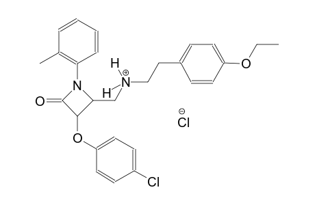 2-azetidinemethanaminium, 3-(4-chlorophenoxy)-N-[2-(4-ethoxyphenyl)ethyl]-1-(2-methylphenyl)-4-oxo-, chloride