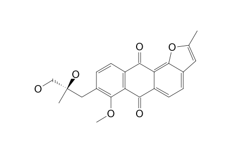 (2'R)-8-(2',3'-dihydroxy-2'-methylpropan-1'-yl)-7-methoxy-2-methyl-6,11-dihydroanthra[1,2-b]furan-6,11-dione