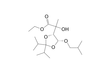 1,3-Dioxolane-4-acetic acid, .alpha.-hydroxy-.alpha.-methyl-2,2-bis(1-methylethyl)-5-(2-methylpropoxy)-, ethyl ester, [4.alpha.(S*),5.alpha.]-(.+-.)-