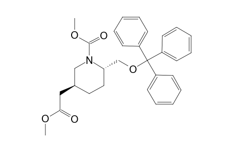(RAC)-TRANS-5-METHOXYCARBONYLMETHYL-2-TRITYLOXYMETHYLPIPERIDINE-1-CARBOXYLIC-ACID-METHYLESTER