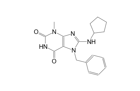 7-benzyl-8-(cyclopentylamino)-3-methyl-3,7-dihydro-1H-purine-2,6-dione