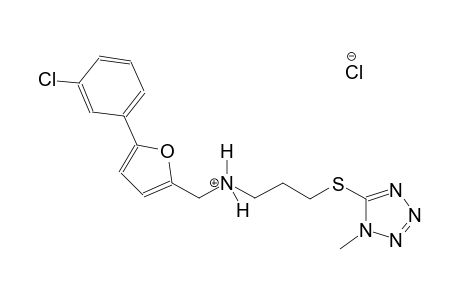 N-{[5-(3-chlorophenyl)-2-furyl]methyl}-3-[(1-methyl-1H-tetraazol-5-yl)sulfanyl]-1-propanaminium chloride