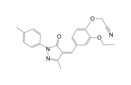 (2-ethoxy-4-{(Z)-[3-methyl-1-(4-methylphenyl)-5-oxo-1,5-dihydro-4H-pyrazol-4-ylidene]methyl}phenoxy)acetonitrile