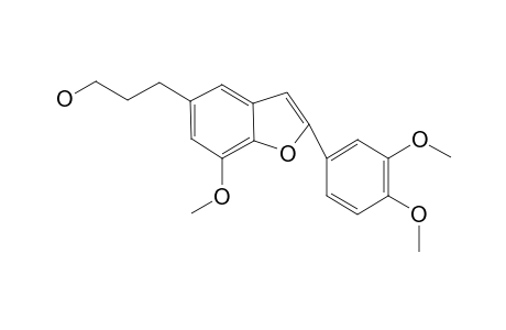 5-(3''-HYDROXYPROPYL)-7-METHOXY-2-(3',4'-DIMETHOXYPHENYL)-BENZOFURAN