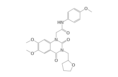 2-(6,7-dimethoxy-2,4-dioxo-3-(tetrahydro-2-furanylmethyl)-3,4-dihydro-1(2H)-quinazolinyl)-N-(4-methoxyphenyl)acetamide