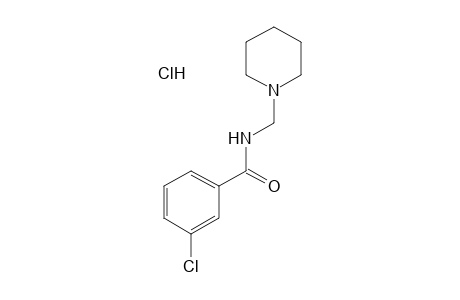 m-CHLORO-N-(PIPERIDINOMETHYL)BENZAMIDE, HYDROCHLORIDE