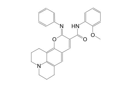 1H,5H,11H-[1]benzopyrano[6,7,8-ij]quinolizine-10-carboxamide, 2,3,6,7-tetrahydro-N-(2-methoxyphenyl)-11-(phenylimino)-, (11Z)-