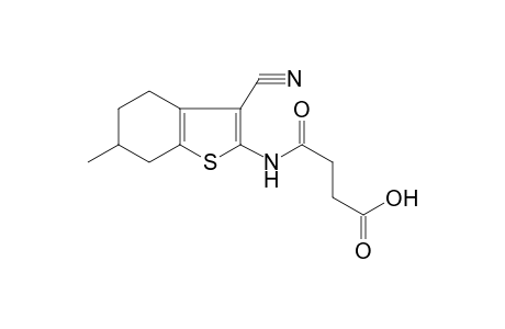 4-[(3-Cyano-6-methyl-4,5,6,7-tetrahydro-1-benzothien-2-yl)amino]-4-oxobutanoic acid