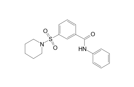 Benzamide, 3-(1-piperidylsulfonyl)-N-phenyl-