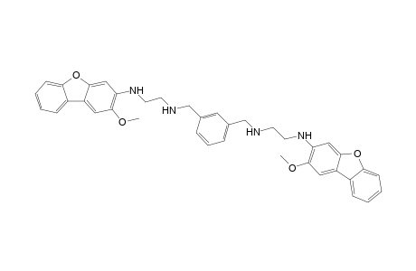 N,N'-bis{[2-(2'-Methoxy-3'-dibenzofuranyl)amino]ethyl}benzene-1,3-dimethanamine
