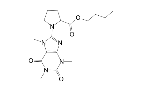 Butyl N-(8-caffeinyl)prolinate